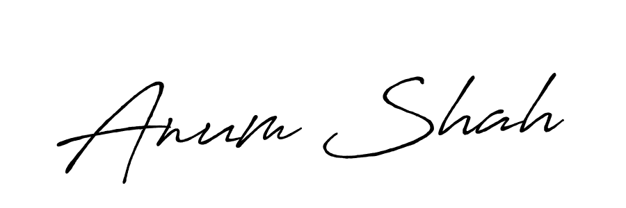 Use a signature maker to create a handwritten signature online. With this signature software, you can design (Antro_Vectra_Bolder) your own signature for name Anum Shah. Anum Shah signature style 7 images and pictures png