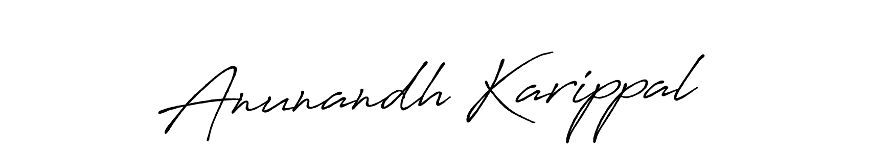 Create a beautiful signature design for name Anunandh Karippal. With this signature (Antro_Vectra_Bolder) fonts, you can make a handwritten signature for free. Anunandh Karippal signature style 7 images and pictures png
