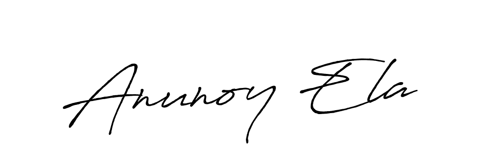 Also we have Anunoy Ela name is the best signature style. Create professional handwritten signature collection using Antro_Vectra_Bolder autograph style. Anunoy Ela signature style 7 images and pictures png