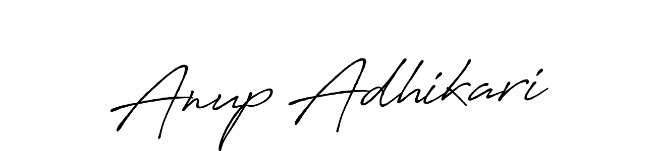 Make a beautiful signature design for name Anup Adhikari. With this signature (Antro_Vectra_Bolder) style, you can create a handwritten signature for free. Anup Adhikari signature style 7 images and pictures png