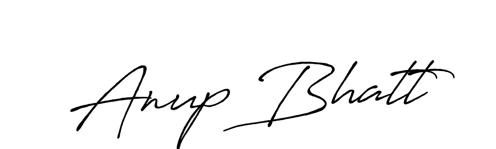 How to make Anup Bhatt name signature. Use Antro_Vectra_Bolder style for creating short signs online. This is the latest handwritten sign. Anup Bhatt signature style 7 images and pictures png