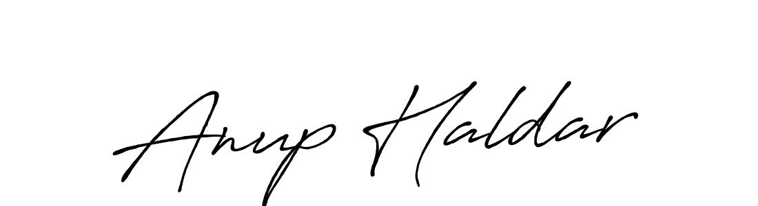 Also we have Anup Haldar name is the best signature style. Create professional handwritten signature collection using Antro_Vectra_Bolder autograph style. Anup Haldar signature style 7 images and pictures png