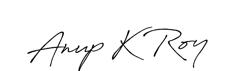 Use a signature maker to create a handwritten signature online. With this signature software, you can design (Antro_Vectra_Bolder) your own signature for name Anup K Roy. Anup K Roy signature style 7 images and pictures png