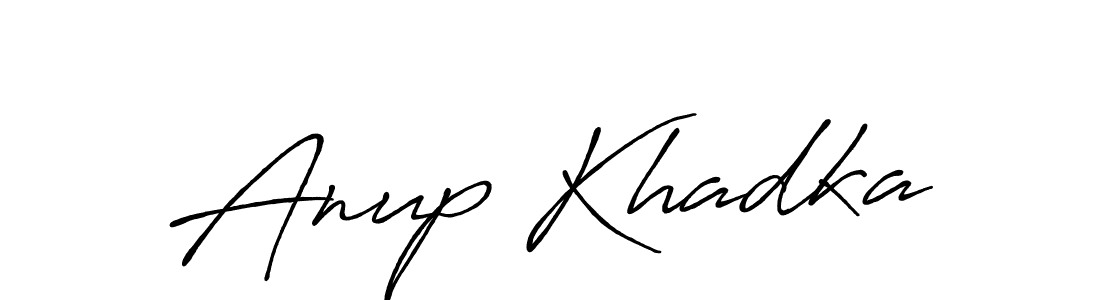 How to make Anup Khadka name signature. Use Antro_Vectra_Bolder style for creating short signs online. This is the latest handwritten sign. Anup Khadka signature style 7 images and pictures png