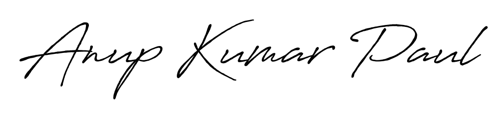 Get an exclusive digital autograph for Anup Kumar Paul. The Antro_Vectra_Bolder typeface captures the charm of real penmanship on paper. Anup Kumar Paul signature style 7 images and pictures png