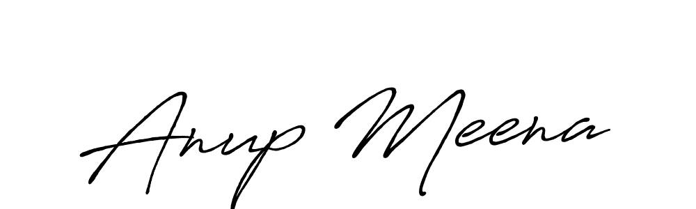 Make a beautiful signature design for name Anup Meena. With this signature (Antro_Vectra_Bolder) style, you can create a handwritten signature for free. Anup Meena signature style 7 images and pictures png