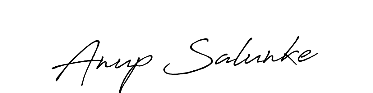 Make a beautiful signature design for name Anup Salunke. With this signature (Antro_Vectra_Bolder) style, you can create a handwritten signature for free. Anup Salunke signature style 7 images and pictures png