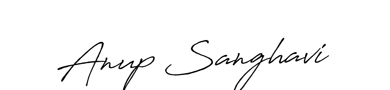 Create a beautiful signature design for name Anup Sanghavi. With this signature (Antro_Vectra_Bolder) fonts, you can make a handwritten signature for free. Anup Sanghavi signature style 7 images and pictures png