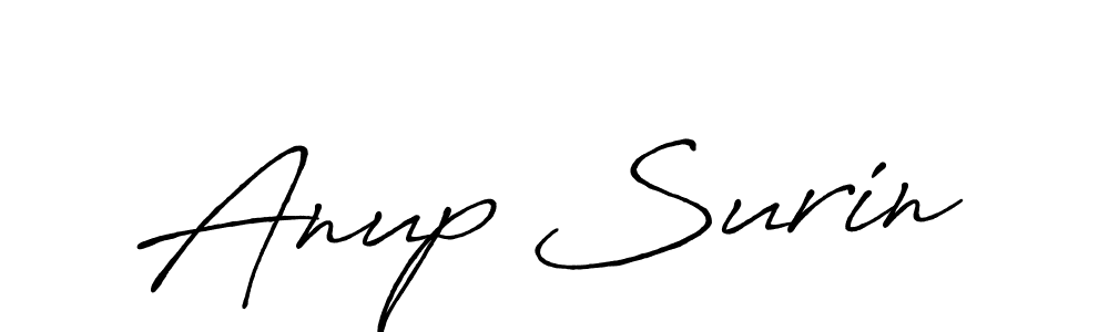 Make a beautiful signature design for name Anup Surin. With this signature (Antro_Vectra_Bolder) style, you can create a handwritten signature for free. Anup Surin signature style 7 images and pictures png