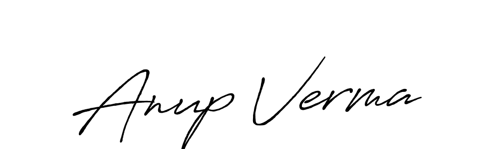 How to make Anup Verma name signature. Use Antro_Vectra_Bolder style for creating short signs online. This is the latest handwritten sign. Anup Verma signature style 7 images and pictures png