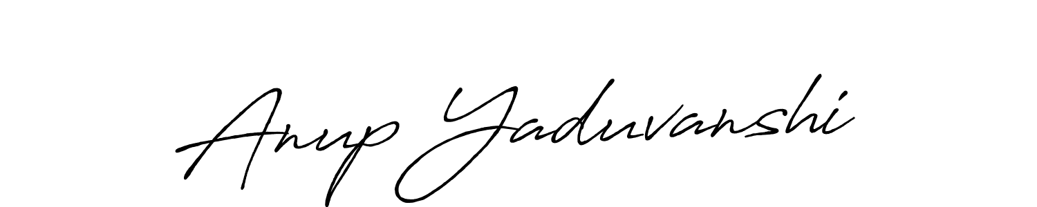 Antro_Vectra_Bolder is a professional signature style that is perfect for those who want to add a touch of class to their signature. It is also a great choice for those who want to make their signature more unique. Get Anup Yaduvanshi name to fancy signature for free. Anup Yaduvanshi signature style 7 images and pictures png