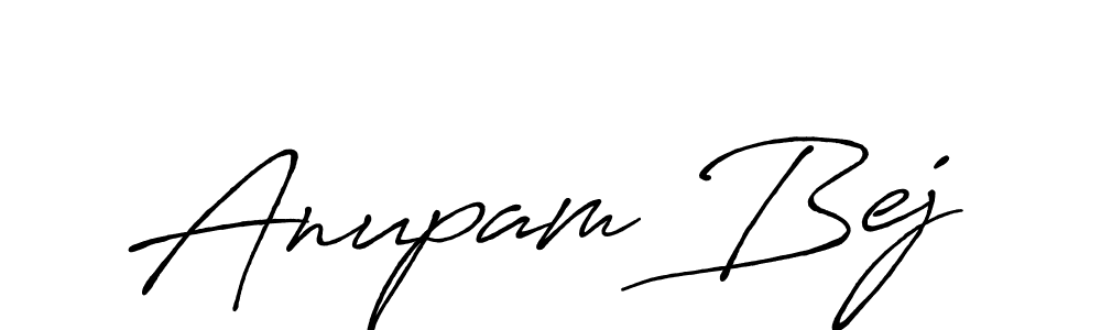 Anupam Bej stylish signature style. Best Handwritten Sign (Antro_Vectra_Bolder) for my name. Handwritten Signature Collection Ideas for my name Anupam Bej. Anupam Bej signature style 7 images and pictures png