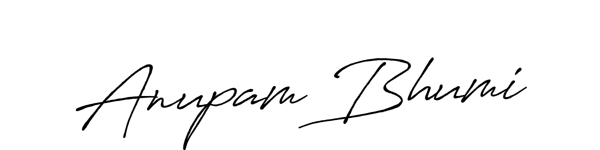 Antro_Vectra_Bolder is a professional signature style that is perfect for those who want to add a touch of class to their signature. It is also a great choice for those who want to make their signature more unique. Get Anupam Bhumi name to fancy signature for free. Anupam Bhumi signature style 7 images and pictures png