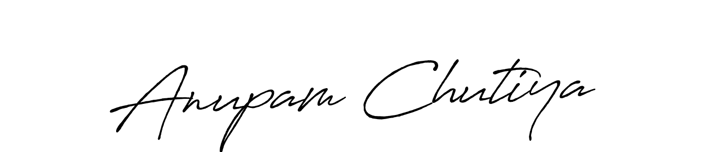 Make a beautiful signature design for name Anupam Chutiya. With this signature (Antro_Vectra_Bolder) style, you can create a handwritten signature for free. Anupam Chutiya signature style 7 images and pictures png