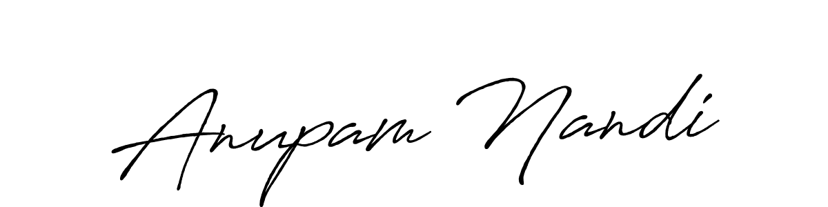 How to make Anupam Nandi name signature. Use Antro_Vectra_Bolder style for creating short signs online. This is the latest handwritten sign. Anupam Nandi signature style 7 images and pictures png