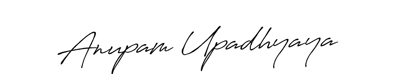 Create a beautiful signature design for name Anupam Upadhyaya. With this signature (Antro_Vectra_Bolder) fonts, you can make a handwritten signature for free. Anupam Upadhyaya signature style 7 images and pictures png
