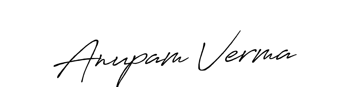 Anupam Verma stylish signature style. Best Handwritten Sign (Antro_Vectra_Bolder) for my name. Handwritten Signature Collection Ideas for my name Anupam Verma. Anupam Verma signature style 7 images and pictures png