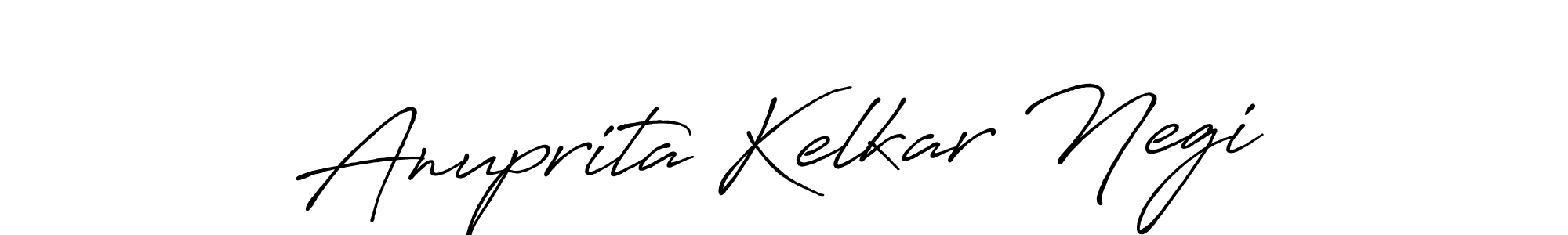 Create a beautiful signature design for name Anuprita Kelkar Negi. With this signature (Antro_Vectra_Bolder) fonts, you can make a handwritten signature for free. Anuprita Kelkar Negi signature style 7 images and pictures png