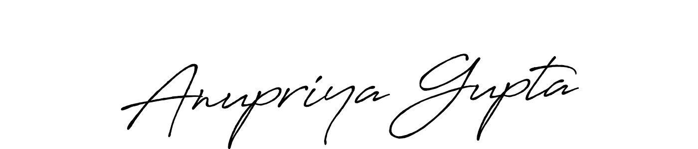 Use a signature maker to create a handwritten signature online. With this signature software, you can design (Antro_Vectra_Bolder) your own signature for name Anupriya Gupta. Anupriya Gupta signature style 7 images and pictures png