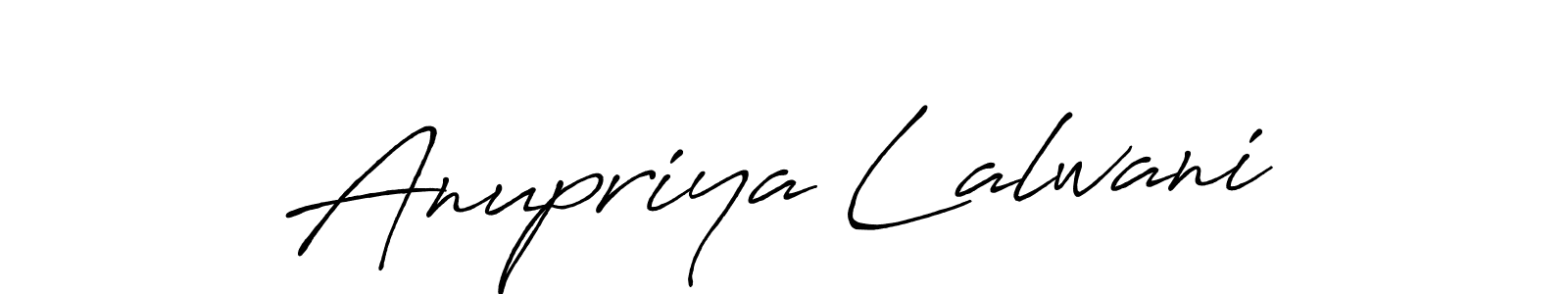 Antro_Vectra_Bolder is a professional signature style that is perfect for those who want to add a touch of class to their signature. It is also a great choice for those who want to make their signature more unique. Get Anupriya Lalwani name to fancy signature for free. Anupriya Lalwani signature style 7 images and pictures png