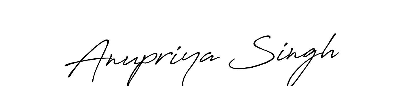 Also You can easily find your signature by using the search form. We will create Anupriya Singh name handwritten signature images for you free of cost using Antro_Vectra_Bolder sign style. Anupriya Singh signature style 7 images and pictures png