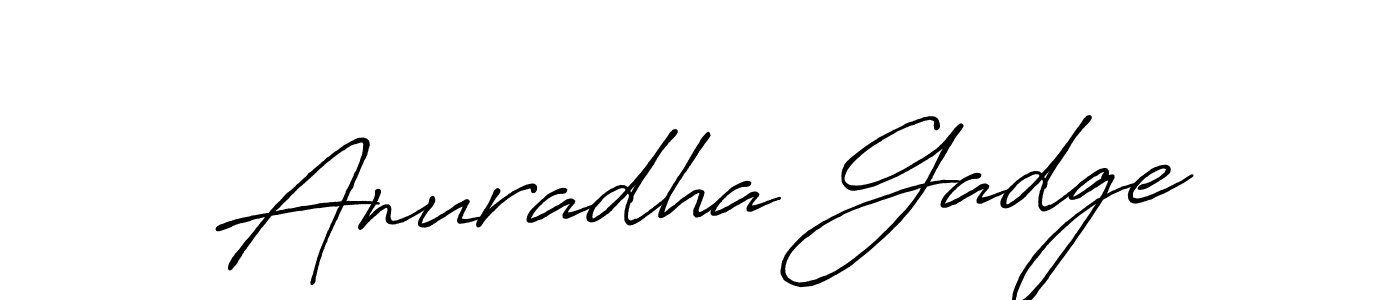 Anuradha Gadge stylish signature style. Best Handwritten Sign (Antro_Vectra_Bolder) for my name. Handwritten Signature Collection Ideas for my name Anuradha Gadge. Anuradha Gadge signature style 7 images and pictures png