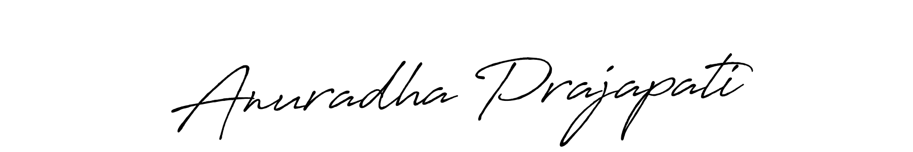 Antro_Vectra_Bolder is a professional signature style that is perfect for those who want to add a touch of class to their signature. It is also a great choice for those who want to make their signature more unique. Get Anuradha Prajapati name to fancy signature for free. Anuradha Prajapati signature style 7 images and pictures png