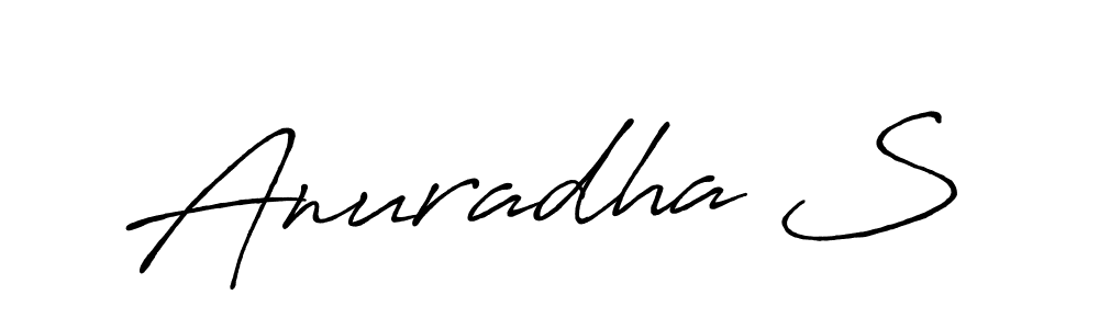 Create a beautiful signature design for name Anuradha S. With this signature (Antro_Vectra_Bolder) fonts, you can make a handwritten signature for free. Anuradha S signature style 7 images and pictures png