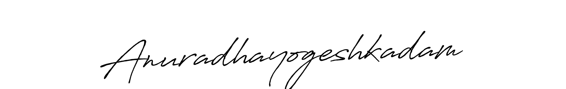 Make a beautiful signature design for name Anuradhayogeshkadam. With this signature (Antro_Vectra_Bolder) style, you can create a handwritten signature for free. Anuradhayogeshkadam signature style 7 images and pictures png