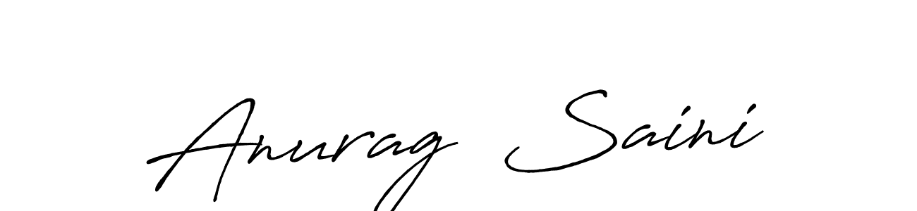 How to make Anurag  Saini name signature. Use Antro_Vectra_Bolder style for creating short signs online. This is the latest handwritten sign. Anurag  Saini signature style 7 images and pictures png