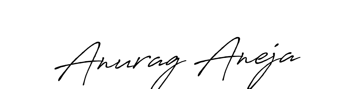 Make a beautiful signature design for name Anurag Aneja. With this signature (Antro_Vectra_Bolder) style, you can create a handwritten signature for free. Anurag Aneja signature style 7 images and pictures png