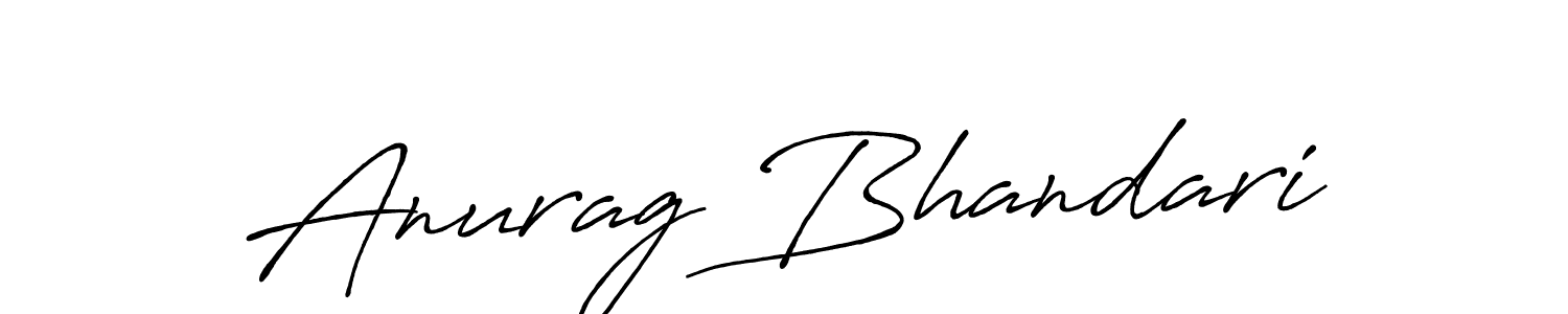 Create a beautiful signature design for name Anurag Bhandari. With this signature (Antro_Vectra_Bolder) fonts, you can make a handwritten signature for free. Anurag Bhandari signature style 7 images and pictures png