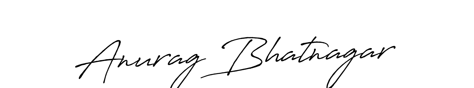 How to make Anurag Bhatnagar name signature. Use Antro_Vectra_Bolder style for creating short signs online. This is the latest handwritten sign. Anurag Bhatnagar signature style 7 images and pictures png