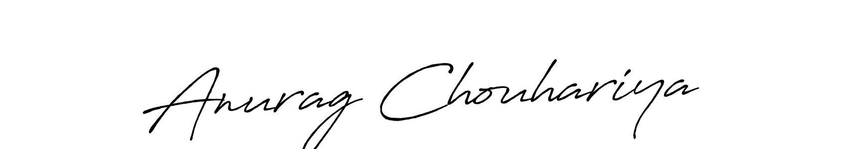 Make a beautiful signature design for name Anurag Chouhariya. With this signature (Antro_Vectra_Bolder) style, you can create a handwritten signature for free. Anurag Chouhariya signature style 7 images and pictures png