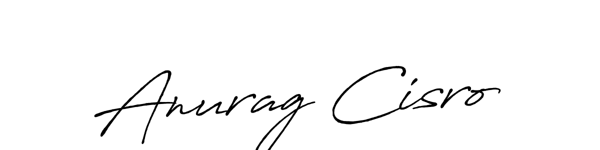 Make a beautiful signature design for name Anurag Cisro. With this signature (Antro_Vectra_Bolder) style, you can create a handwritten signature for free. Anurag Cisro signature style 7 images and pictures png