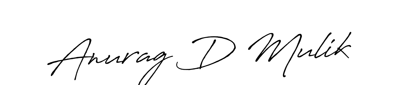 Make a beautiful signature design for name Anurag D Mulik. With this signature (Antro_Vectra_Bolder) style, you can create a handwritten signature for free. Anurag D Mulik signature style 7 images and pictures png
