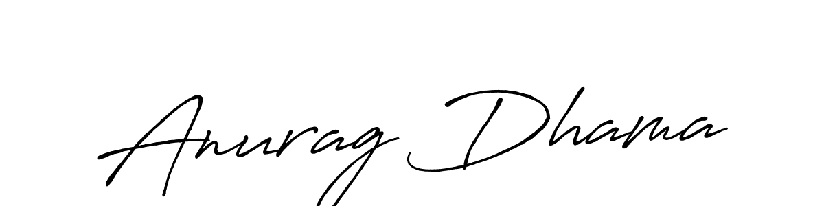 How to make Anurag Dhama name signature. Use Antro_Vectra_Bolder style for creating short signs online. This is the latest handwritten sign. Anurag Dhama signature style 7 images and pictures png