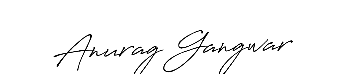 Design your own signature with our free online signature maker. With this signature software, you can create a handwritten (Antro_Vectra_Bolder) signature for name Anurag Gangwar. Anurag Gangwar signature style 7 images and pictures png