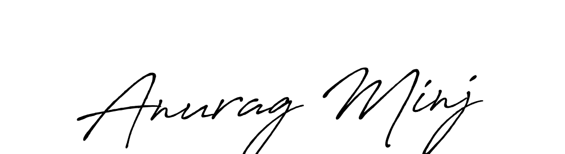 Create a beautiful signature design for name Anurag Minj. With this signature (Antro_Vectra_Bolder) fonts, you can make a handwritten signature for free. Anurag Minj signature style 7 images and pictures png