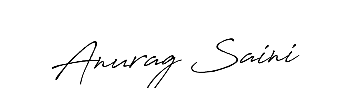 Design your own signature with our free online signature maker. With this signature software, you can create a handwritten (Antro_Vectra_Bolder) signature for name Anurag Saini. Anurag Saini signature style 7 images and pictures png