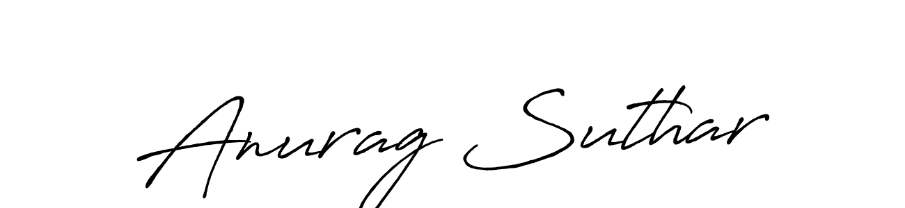 Use a signature maker to create a handwritten signature online. With this signature software, you can design (Antro_Vectra_Bolder) your own signature for name Anurag Suthar. Anurag Suthar signature style 7 images and pictures png