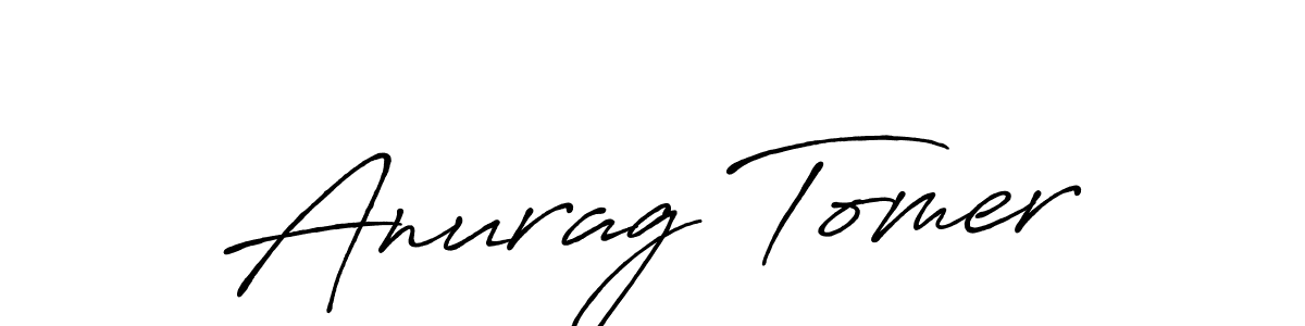 Antro_Vectra_Bolder is a professional signature style that is perfect for those who want to add a touch of class to their signature. It is also a great choice for those who want to make their signature more unique. Get Anurag Tomer name to fancy signature for free. Anurag Tomer signature style 7 images and pictures png