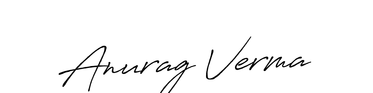 Create a beautiful signature design for name Anurag Verma. With this signature (Antro_Vectra_Bolder) fonts, you can make a handwritten signature for free. Anurag Verma signature style 7 images and pictures png