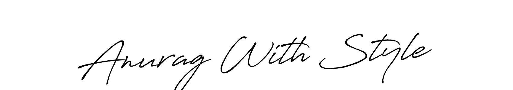 Anurag With Style stylish signature style. Best Handwritten Sign (Antro_Vectra_Bolder) for my name. Handwritten Signature Collection Ideas for my name Anurag With Style. Anurag With Style signature style 7 images and pictures png