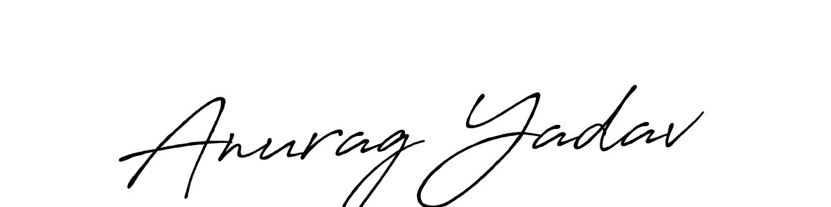 How to make Anurag Yadav name signature. Use Antro_Vectra_Bolder style for creating short signs online. This is the latest handwritten sign. Anurag Yadav signature style 7 images and pictures png
