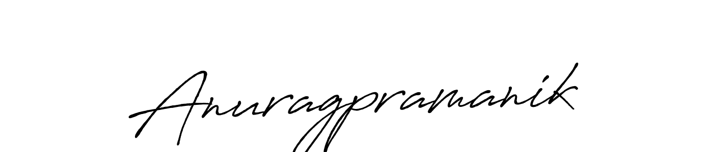 Make a beautiful signature design for name Anuragpramanik. With this signature (Antro_Vectra_Bolder) style, you can create a handwritten signature for free. Anuragpramanik signature style 7 images and pictures png
