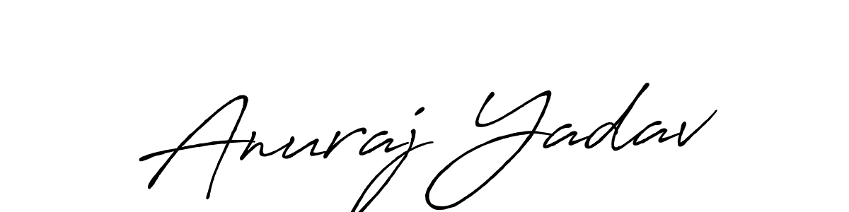 Use a signature maker to create a handwritten signature online. With this signature software, you can design (Antro_Vectra_Bolder) your own signature for name Anuraj Yadav. Anuraj Yadav signature style 7 images and pictures png