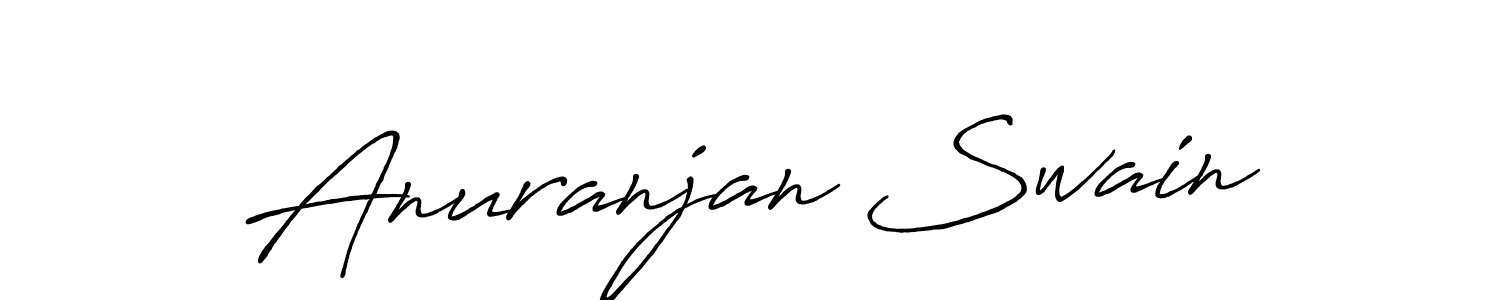 Create a beautiful signature design for name Anuranjan Swain. With this signature (Antro_Vectra_Bolder) fonts, you can make a handwritten signature for free. Anuranjan Swain signature style 7 images and pictures png