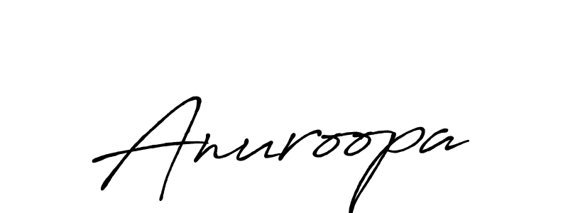 Also we have Anuroopa name is the best signature style. Create professional handwritten signature collection using Antro_Vectra_Bolder autograph style. Anuroopa signature style 7 images and pictures png