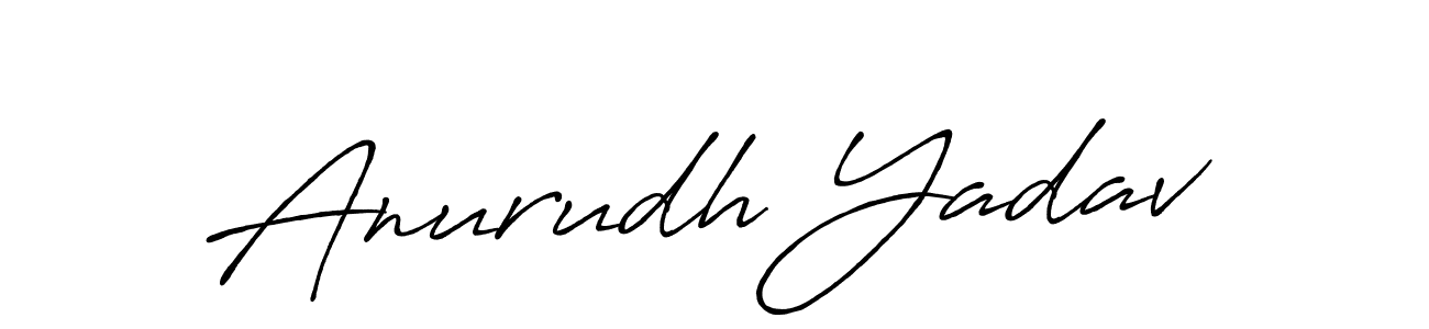 Create a beautiful signature design for name Anurudh Yadav. With this signature (Antro_Vectra_Bolder) fonts, you can make a handwritten signature for free. Anurudh Yadav signature style 7 images and pictures png